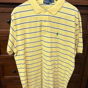 Polo by Ralph Lauren Yellow and Blue Striped Polo Shirt